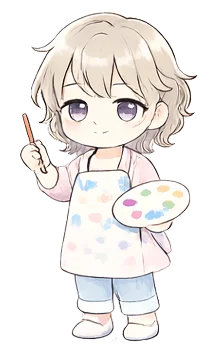 内向アーティストのイラスト