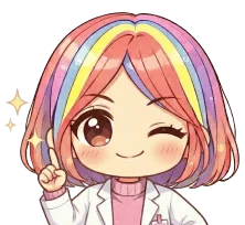 ウインクをする女の子のイラスト