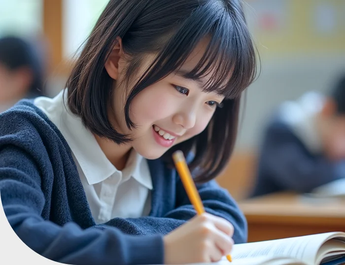 勉強に勤しむ生徒の写真